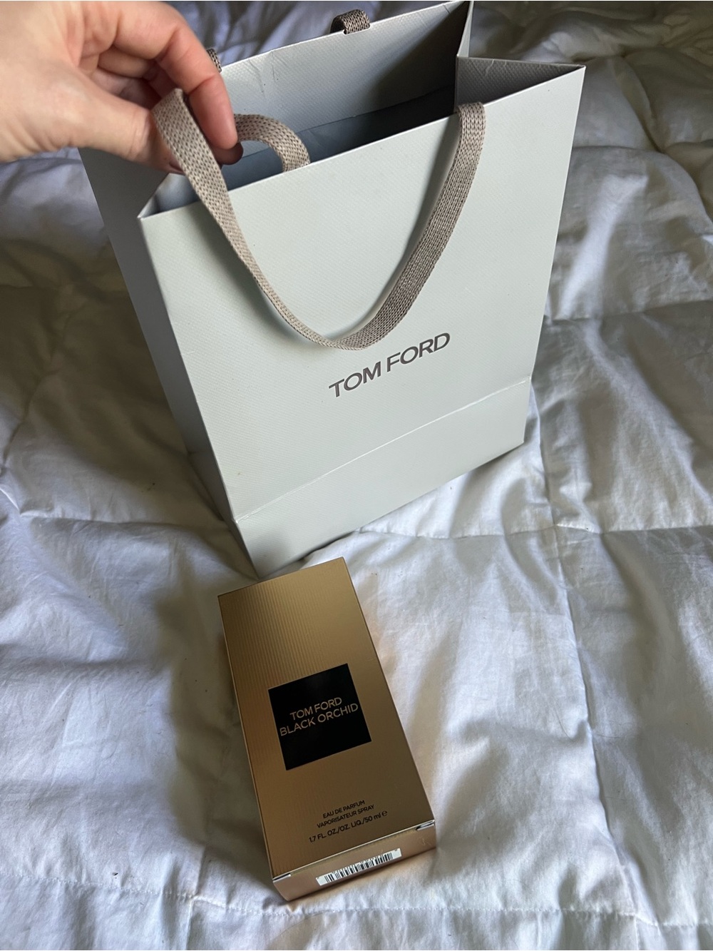 Tom Ford Branded Gift Bag with Gold Perfume Box